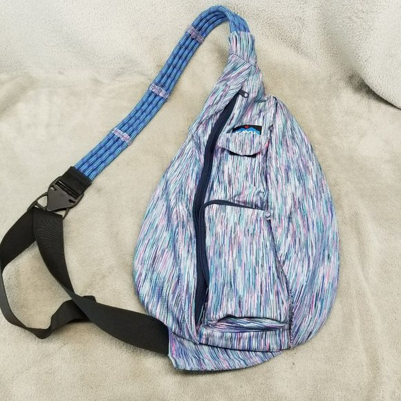 Kavu Backpack Unisex 11x18 Blue Purple Rope Sling Adjustable Shoulder Strap main image 16